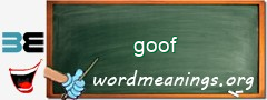 WordMeaning blackboard for goof